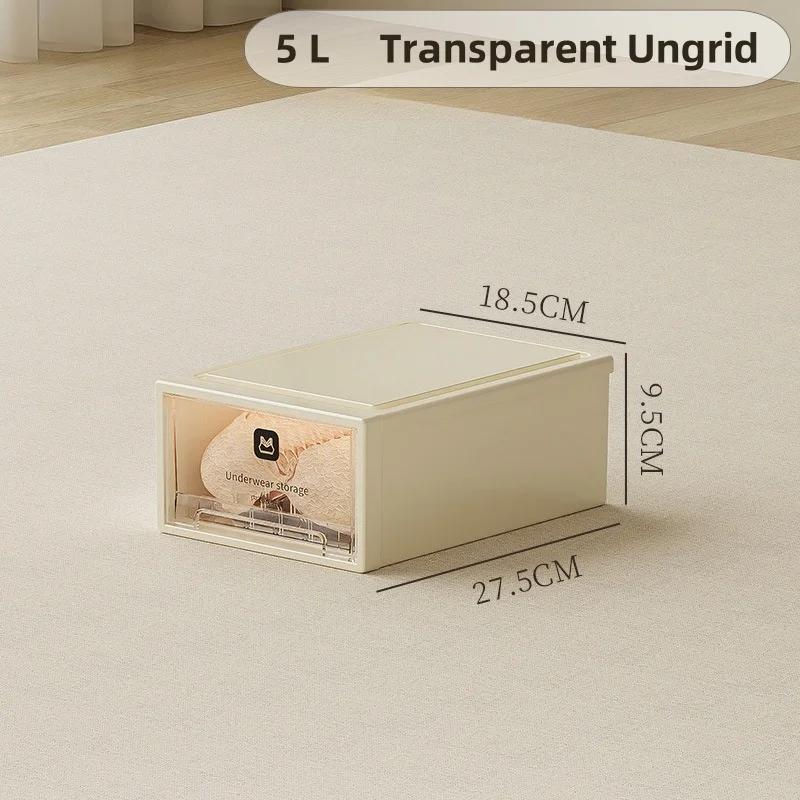 

Ящик для хранения нижнего белья, штабелируемый органайзер для бюстгальтеров, трусиков, носков, контейнер для хранения одежды, домашний гардероб, разделитель нижнего белья