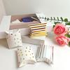 Pillow Paper Box Kraft Paper Candy Packaging Box Bronzing Stripe Polka Dots DIY Jewelry Wedding Party Christmas Gift Packaging