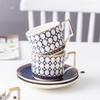 Nordic Ins Bone China Coffee Cup Golden Handle Coffee Pot Ceramic High Grade Milk Tea Pot Creative Afternoon Tea Black Tea Cup