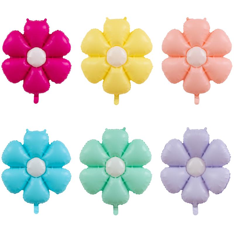 

6 pieces, Sunflower Balloon - Candy Colored Daisy Flower Aluminum Film Balloon, Wedding Birthday Party Mother s Day Decoration 18inch