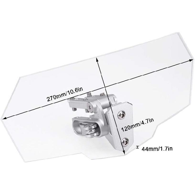 Motorcycle Windscreen, 11 x 4.8 x 0.2inch Universal Motorcycle Wind Deflector Windscreen Wind Deflector Windshield