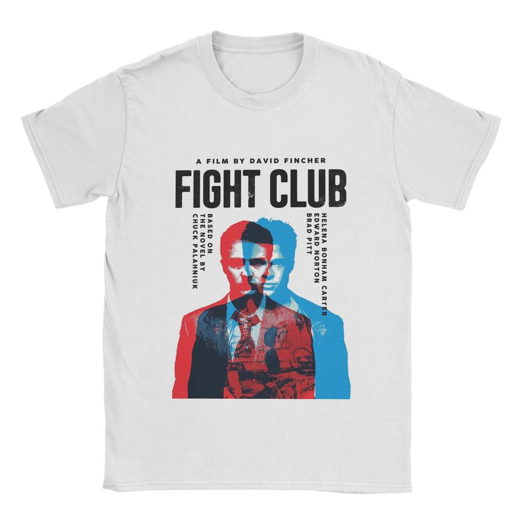 Retro Movies Fight Club TShirt for Men Women  Vintage Cotton Tee Shirt Round Collar Short Sleeve T Shirt Summer Clothes