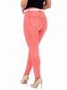 .Sara - Women' Skinny Jeans Push-Up High Waist + Belt - S56669-79P