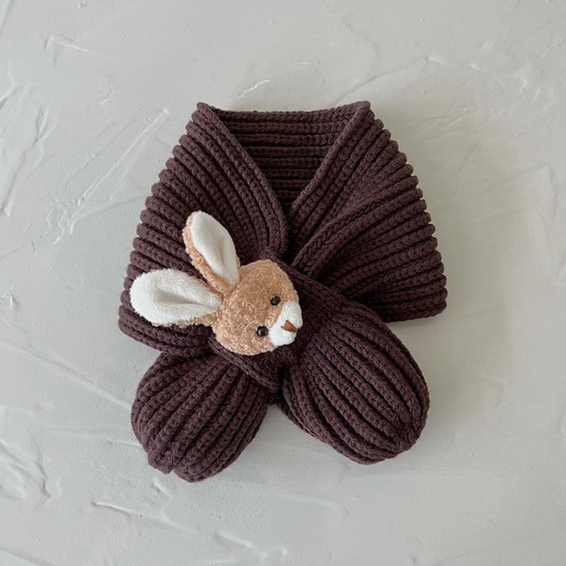 

Детский шарф, милый мультяшный кролик, украшение, теплый вязаный детский шарф