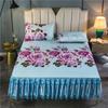 Bedroom Flat Sheets Bed Printed Fashion Modern Queen King Size Washed Cotton Comfortable Bedding Mattress Cover Bedspread