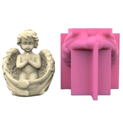 Silicone Candle Holder Moulds Angel Boy Shaped Silicone  Candle Stand Moulds Perfect Gift for  Crafts Enthusiasts