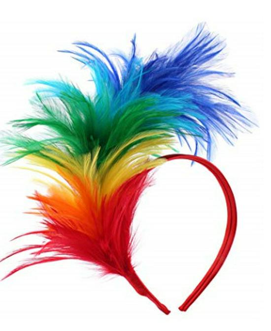 Halloween Colorful Feather Headdress Headband