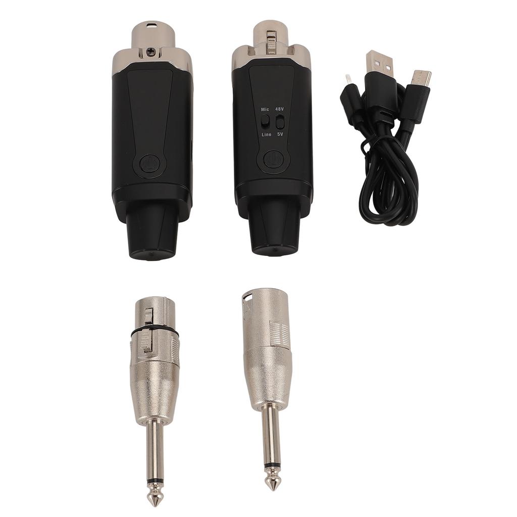 Wireless Mic Transmitter Receiver Support 48V Phantom Power 262ft Range UHF XLR Microphone Wireless