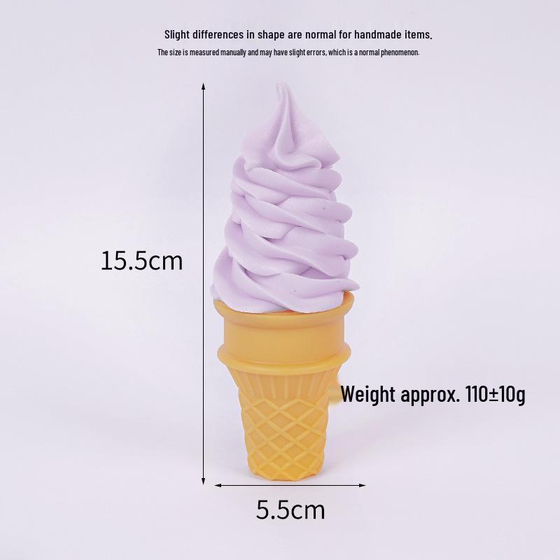 Simulation Ice Cream Cone Prop: Crispy Sweet Cone Model for Night Market Stall or Dessert Decor