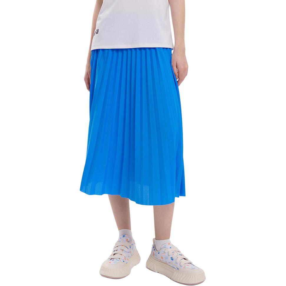 FILA 2023 Summer New Casual Fashion Versatile Knitted Long Dress Women dresses Blue F11W338301F-BU