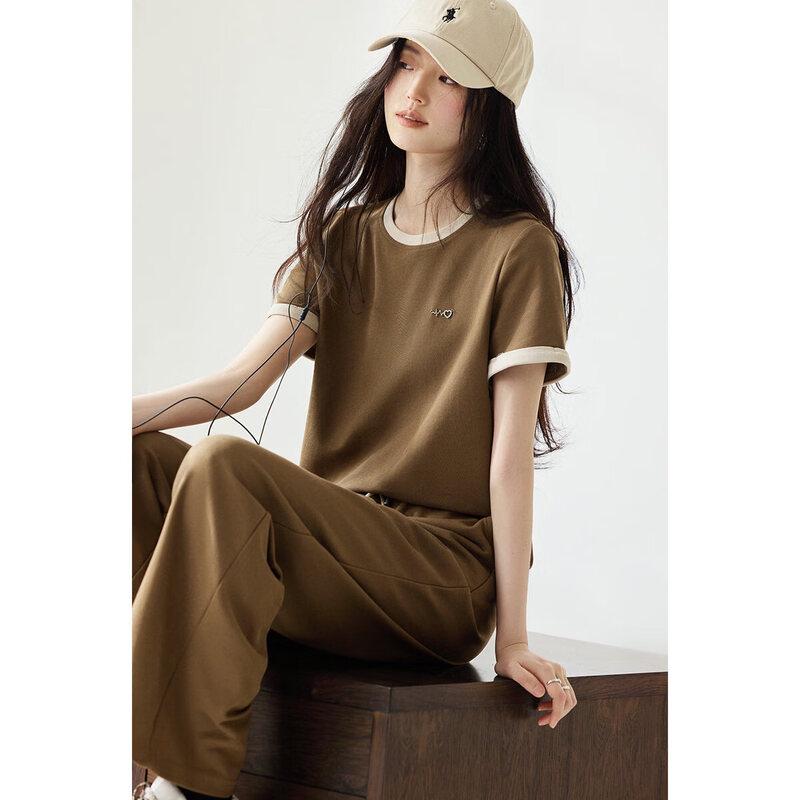 XWI Women s Cotton Color-Block Two-Piece Set M