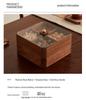 Solid Wood Compartmented Snack and Candy Box - Round Corner Wedding Decoration Gift