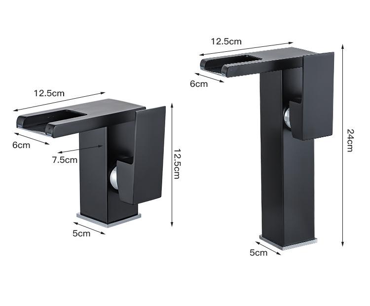 HLK Factory Supplier Automatically Intelligent Color-changing Brass Basin Faucet Popular Cold and Hot Water Household Faucet