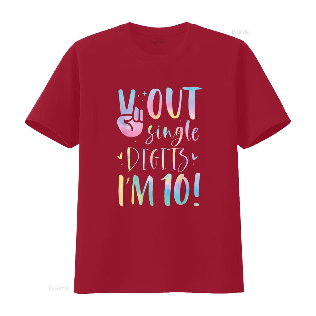 Peace Out Single Digits I m 10 Year Old 10th Birthday Girl T Shirt vintage Washed Slightly fashion Comfortable Stylish graphic