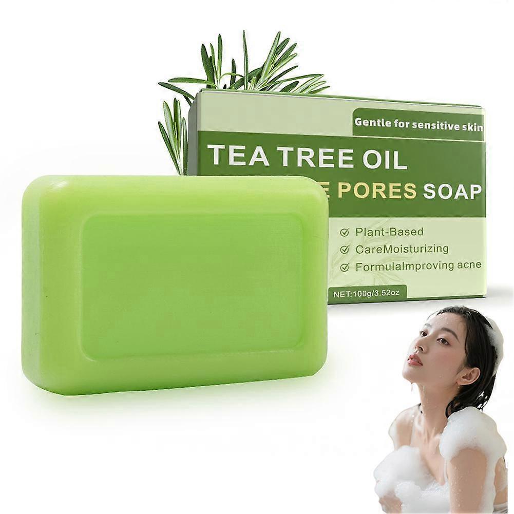 Sapone all'Olio di Tea Tree 100g Detergente Naturale per il Corpo alle Erbe Cura della Pelle Idratante
