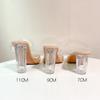 High-heeled slippers women's summer new one-word with PVC outer wear fashion crystal heel