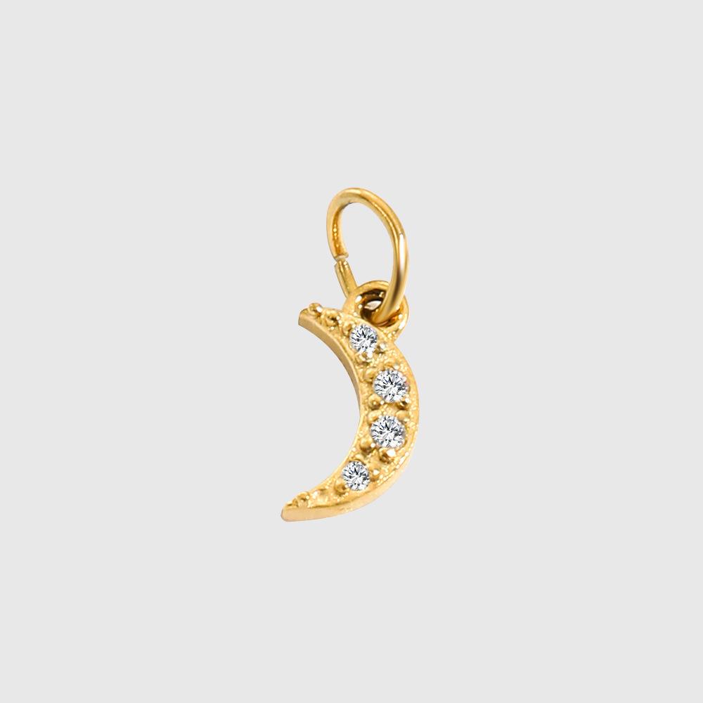 

CARLIDANA New Popular Zircon Heart Symbol Number Charms Stainless Steel 18K Gold Plated DIY Jewelry Pendant for Bracelet