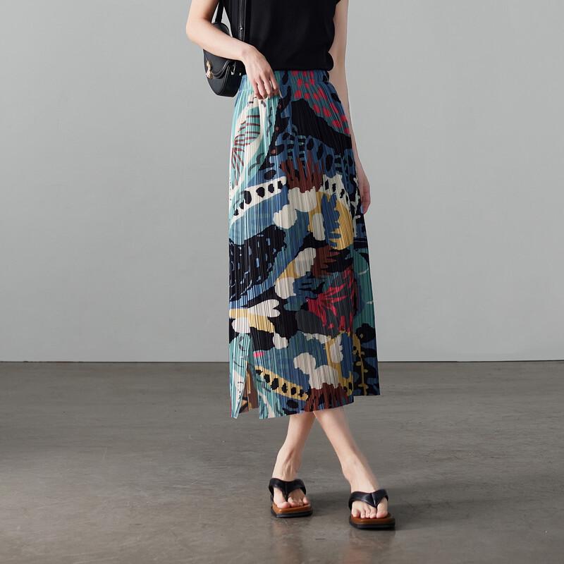 SOFSIL Women s Pleated A-line Midi Skirt 30/XXL