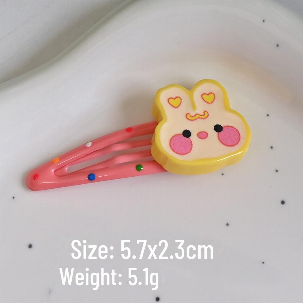 

Заколки для волос в горошек с изображением мультяшного медведя и кролика для девочек