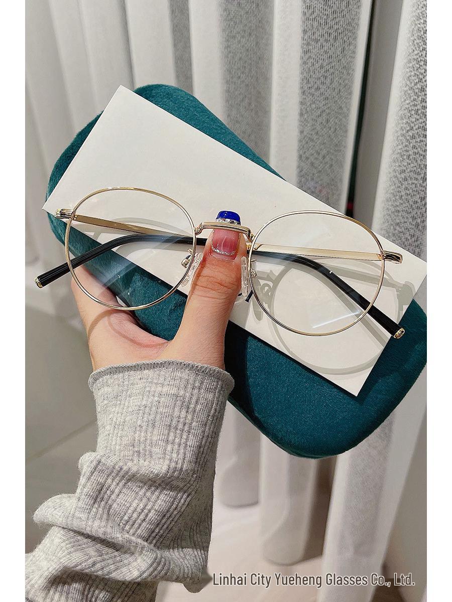 

2024 Suzy Круглая Металлическая Оправа Ретро Женские Очки с Защитой от Синего Света, Сверхлегкие, Совместимые с Рецептурными Линзами