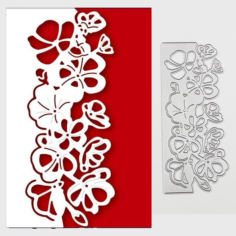 Metall-Stanzformen mit Blumen und Schmetterlingen, Spitze, für Grußkarten, Scrapbooking, Prägeschablonen, Kartenherstellung, Basteln, Dekor