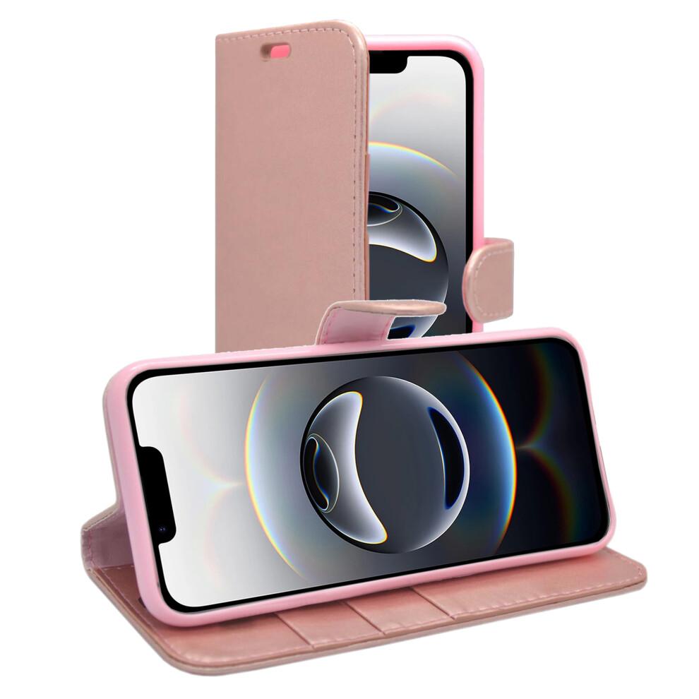 (Rose Gold) For Apple iPhone 17e Wallet Flip PU Leather Phone Case