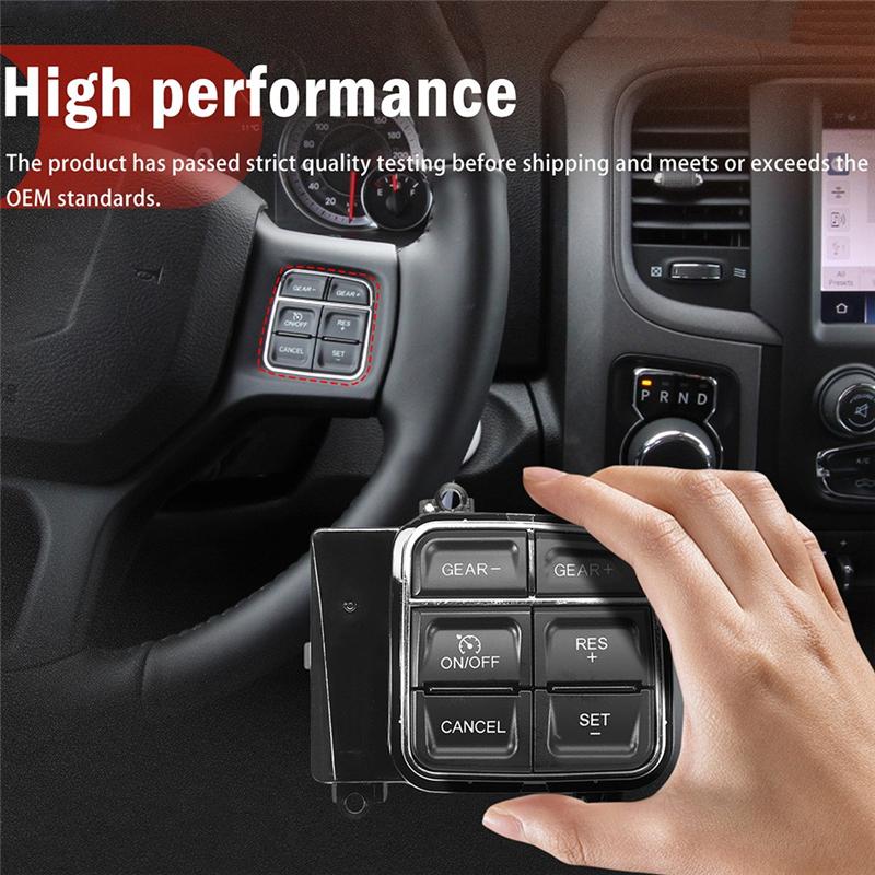 Cruise Control Steering Wheel Switch For Dodge RAM 1500 2013-2022 RAM 1500 Classic 2019-2023 CCA1384 68111384AA чёрный