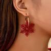 European & American Fashion Acrylic Snowflake Gold Earrings - Christmas Gift Jewelry