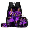 3 Pcs Set with Front Pocket Backpack Ronaldo with Thermal Insulated Lunch Tote Purse CR Pencil Case Football Star Rucksack