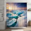 Iceberg Shower Curtain Waterproof Printed Customized for Bathroom Decor Home Decoration Blue Ocean Sun Rays
