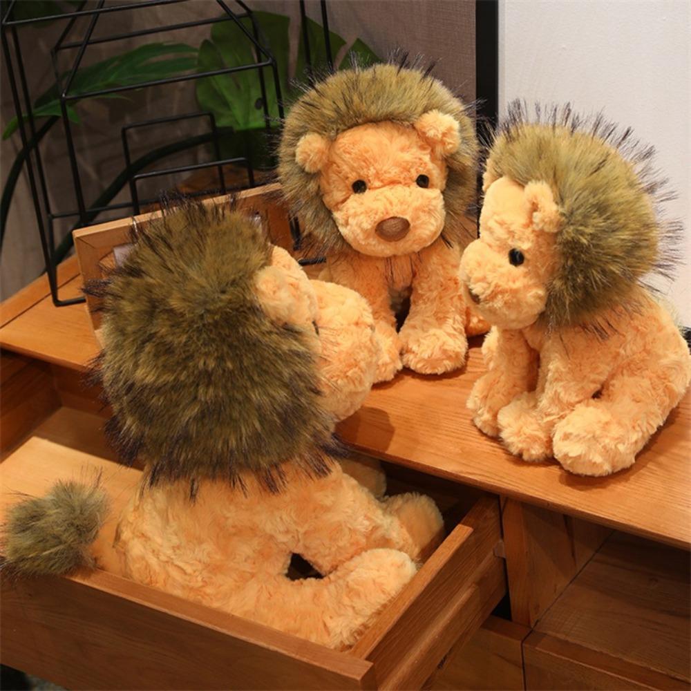 Simulation Animals Plush Toy Forest Lion Fluffty Doll Sleeping Pillow Lion Plush Doll Home Decor