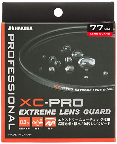 HAKUBA XC-PRO Extreme Lens Guard 77mm Lens Filter - High Transmittance, Water-Repellent & Stain-Resistant, Slim Frame, Made In Japan, Lens Protection