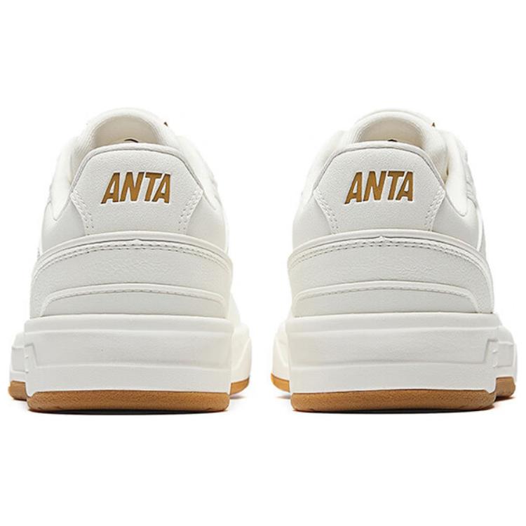 Anta Flame 1.0 Versatile Fashion Comfortable Breathable Lightweight Increased Height Low-Top Sneakers Women sneakers Ivory-White 122528091-2