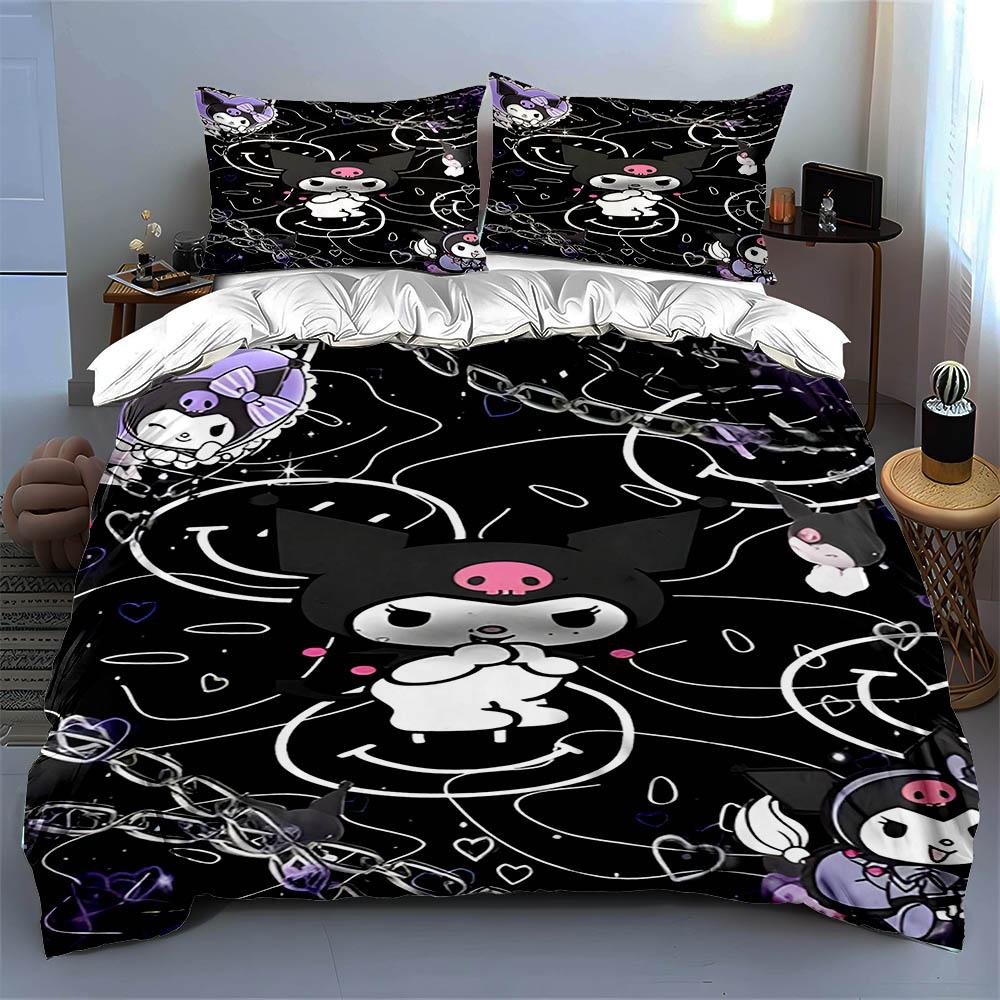 Cute Gothic Characters Bedding Duvet Cover Sets Duvet Covers Pillowcases Gifts (1 * Duvet Cover 2 * Pillowcases, Without Duvet Insert)