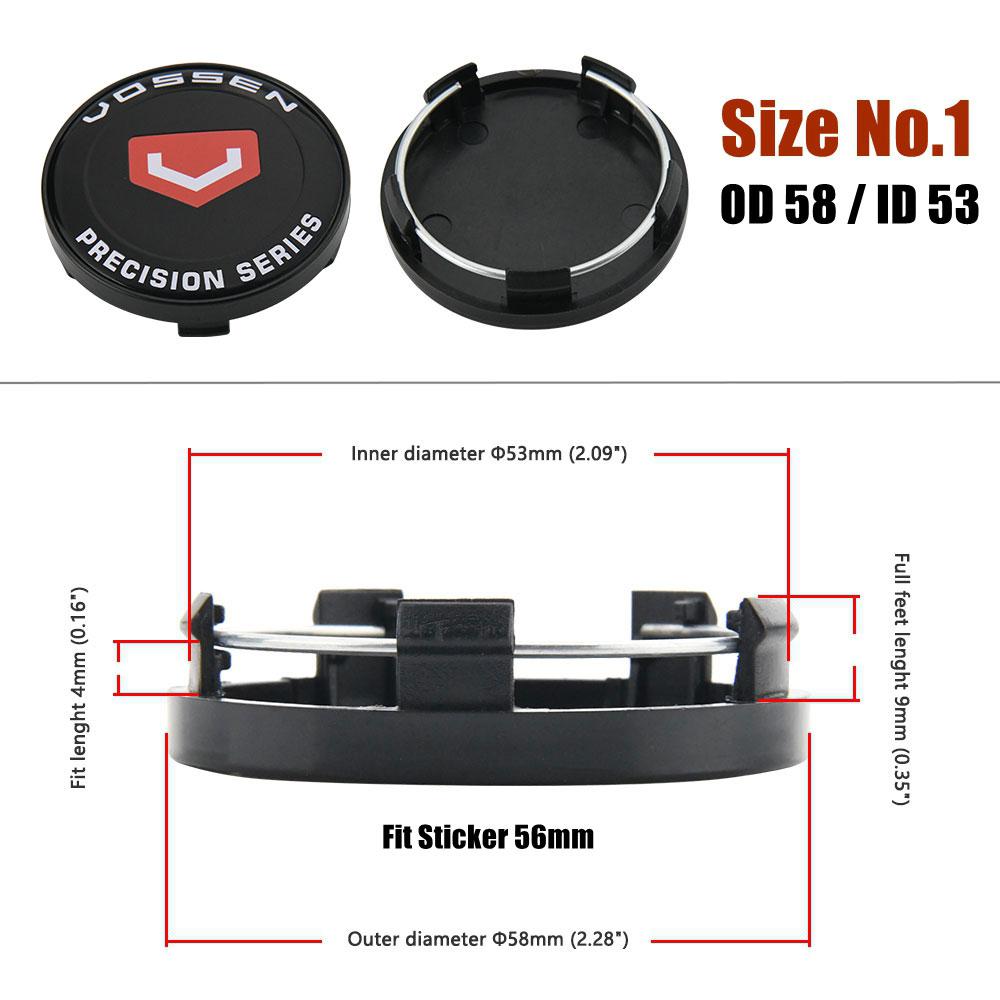 Emblem VOSSEN Mittelkappe 58mm 60mm Radkappe Nabenkappe 62mm 63mm Radkappe 65mm JDM Styling Sportfelge Reifen Autozubehör