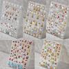 2023 Christmas 5D Nail Stickers: Santa Claus, Gingerbread Man & Reindeer - Cute Japanese Style Adhesives
