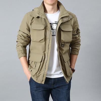 Frühlings- und Herbstjacke Große Herrenbekleidung Outdoor-Sport Atmungsaktive lockere Freizeitoberbekleidung Herrentrend