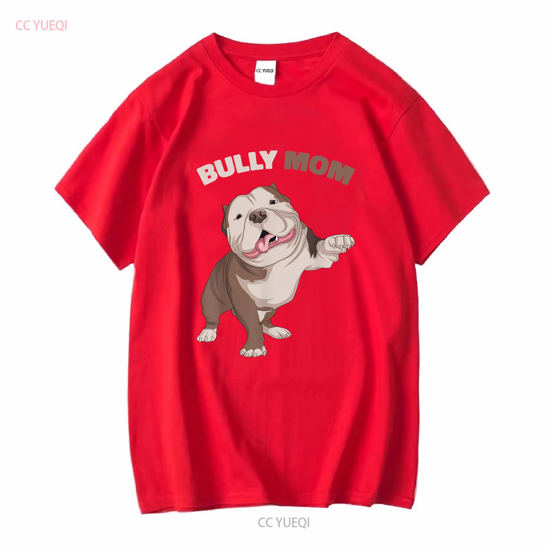American Bully Mom Dog Mama Funny Women unisex T Shirt vintage Washed Versatile graphic Casual Slightly designer clothes S