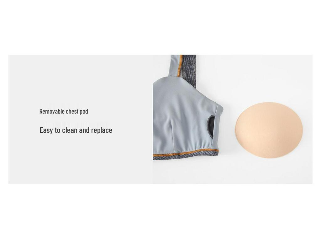 Denim Style Yoga Bra Nude Feel, Anti-Sagging, Shock Absorption, Side Boob Reduction, Running Sports Bra D26063