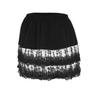 Women's Tiered Sheer Lace Trim Extender Half Plus Size Skirt