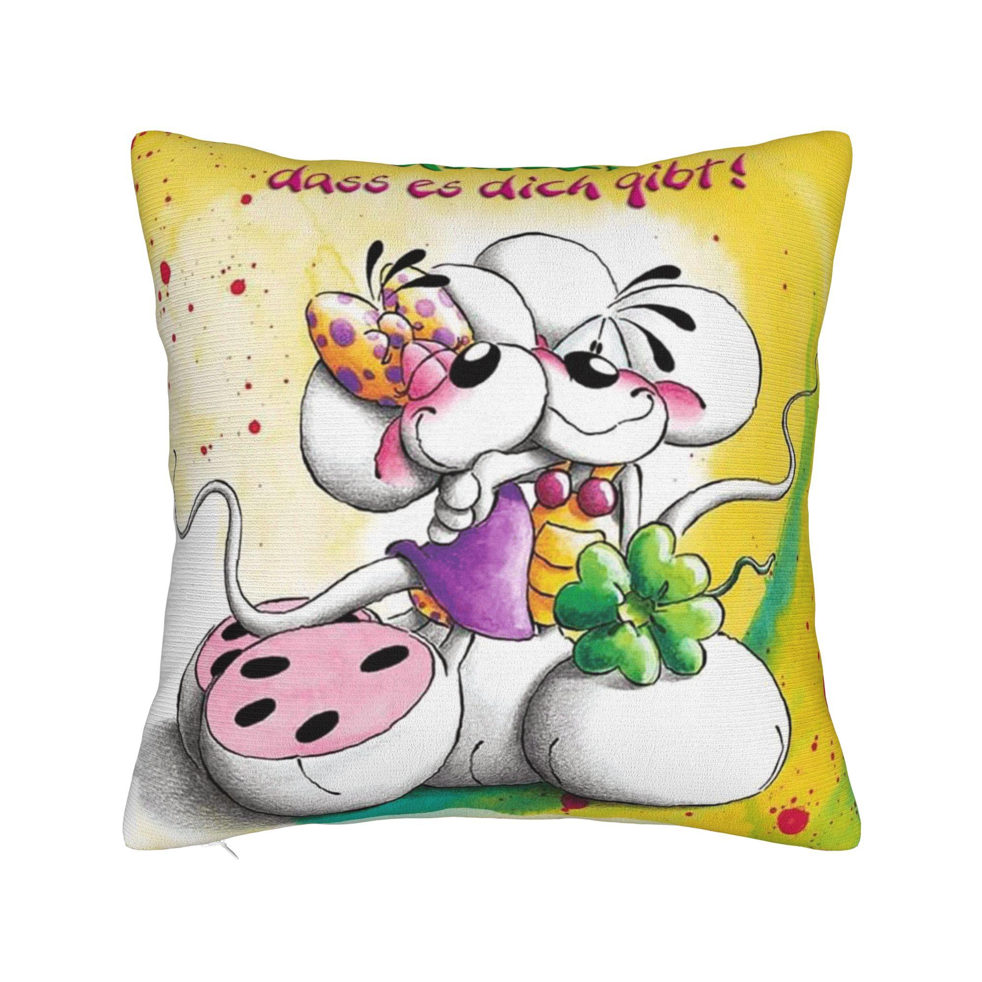 Наволочка Мультяшный Дизайн Diddl Diddlina Наволочка Для Офиса Автомобиля Домашнего Декора Ретро Модные Наволочки 12x12Inch