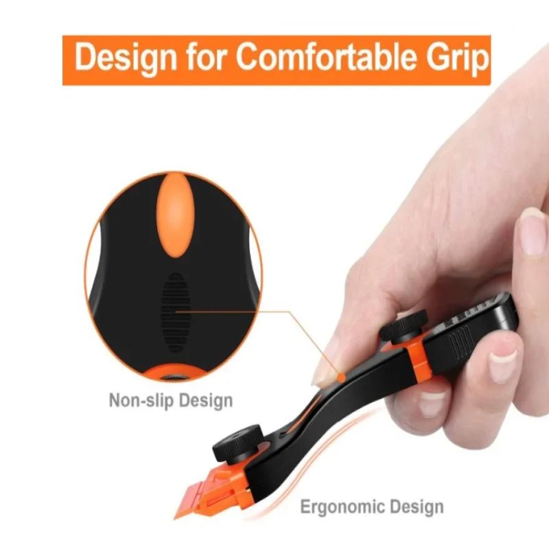 Plastic & Metal Razor Blade Scraper, Window Glass Cleaner, Film & Adhesive Remover Tool For Car & Home