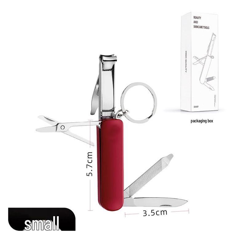 

Compact Stainless Steel Multifunctional Nail Clipper with Folding Scissors