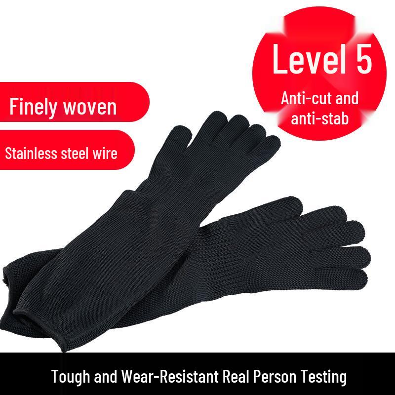Lesh Extended Steel Wire Cut-Resistant Gloves