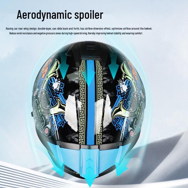 3C Certified Dual-Lens Convertible Motorcycle Helmet for All Seasons - Men's and Women's Models