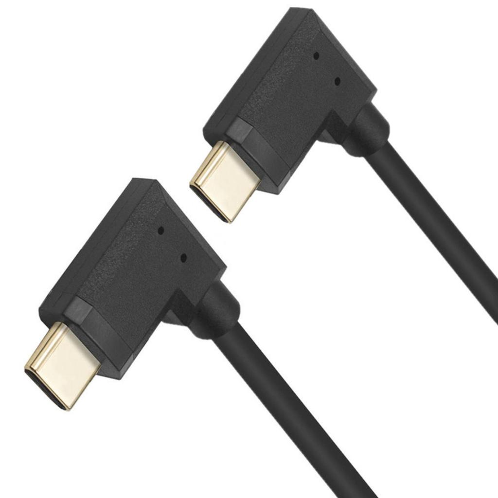 USB C to USB C Cable Right Angle USB C Fast Charging Cable 10Gbps Data Transfer Cord for Mobile Phone Laptop Tablet