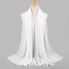 Hot Malaysian Indonesian Pearl Chiffon Stone Edge Turban Spring and Summer Long Women's Hijab Scarf 70x180cm