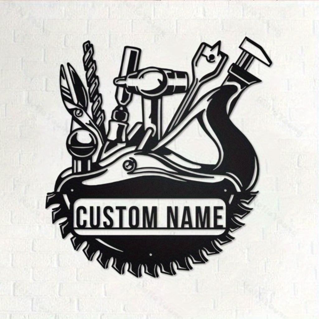 Customizable Metal Sign Personalized Last Name Tool Theme Home Decor Hot Sale