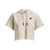 Solid Color Pullover Hoodie Women Tops Lime-White 1371370-279