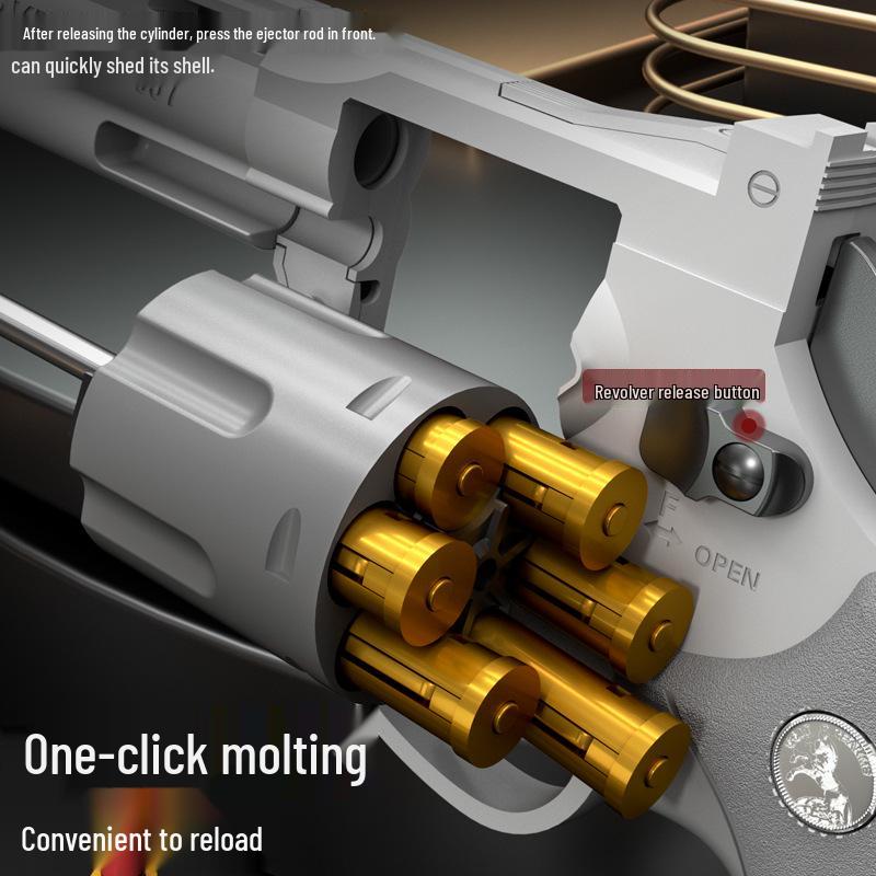 Magnum Rapid-Fire Toy Gun with Soft Sponge Bullets for Kids